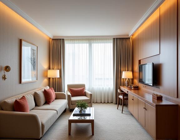 Helle Junior Suite mit separatem Wohnbereich